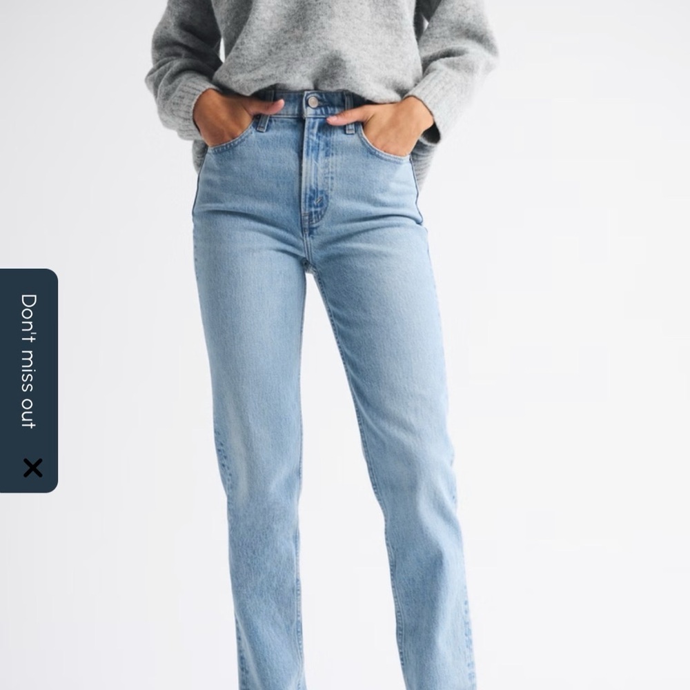 Abercrombie & Fitch Light Blue Straight Leg Jeans